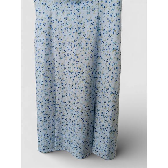 New with Tags French Connection Icy Blue Floral Midi Dress Size 6 Cottagecore - Picture 7 of 16